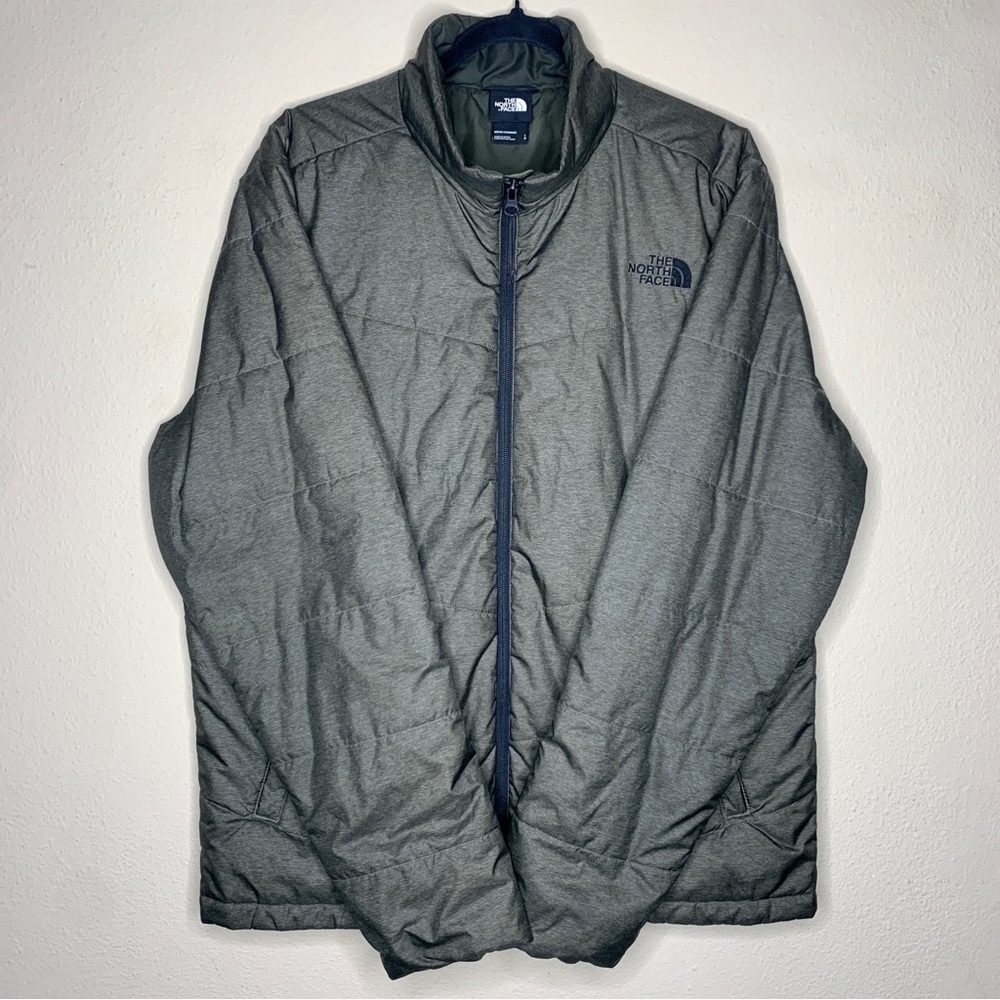 Mens Large - Green North Face Bubble Coat Jacket